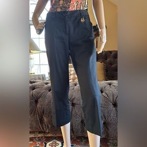Michael Kors Black Cotton Bland Capris Pants Sz 2